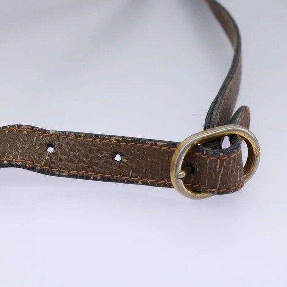 GUCCI Micro GG Supreme Web Sherry Line Shoulder Bag PVC Beige gold Auth 110383 - Picture 9 of 16